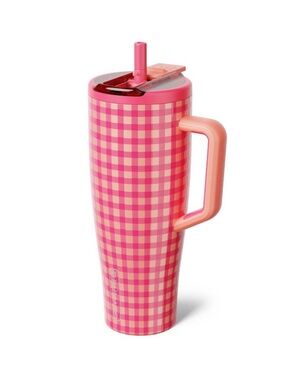Brumate x Madi Nelson 💗🧡 Peach Gingham Era Flip 40oz Tumbler